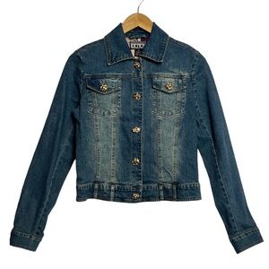 Berek 2 Bejeweled Jean Jacket By Takako Sakon Size XSmall